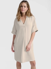 YAYA Folded short sleeve dress