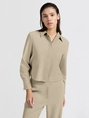 YAYA Gekropte blouse met borstzak