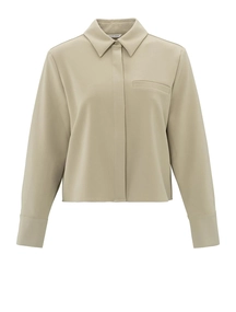 YAYA Gekropte blouse met borstzak