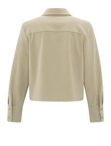 YAYA Gekropte blouse met borstzak