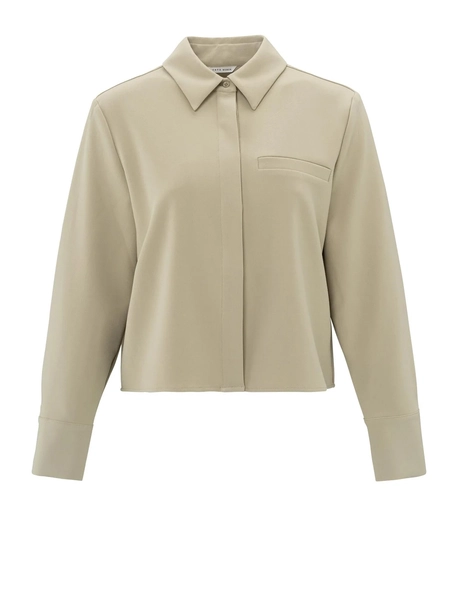YAYA Gekropte blouse met borstzak