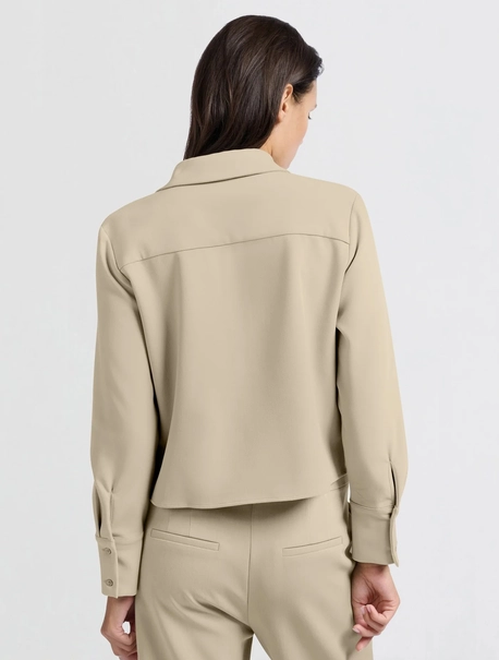 YAYA Gekropte blouse met borstzak