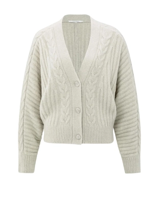 YAYA Knit cardigan with cables