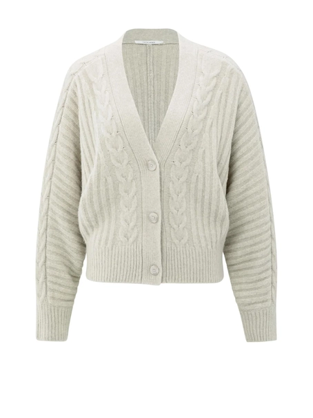 YAYA Knit cardigan with cables