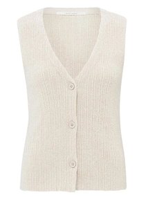 YAYA Knitted rib stitch gilet