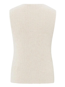 YAYA Knitted rib stitch gilet
