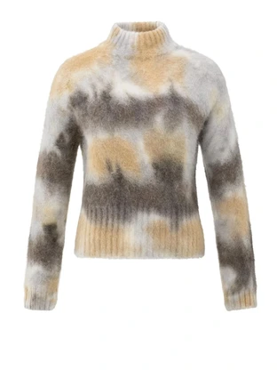 YAYA Knitted sweater with print