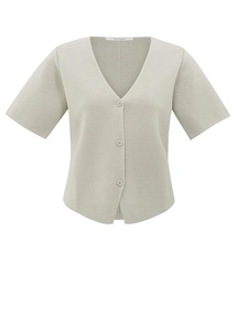 YAYA Knitted top with short sleeves