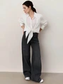 YAYA Layered blouse with knot