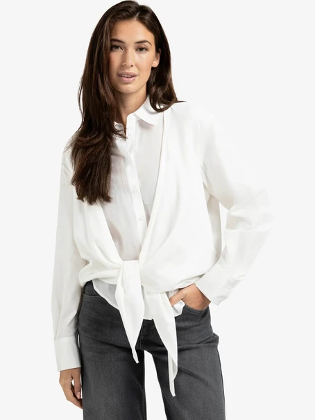 YAYA Layered blouse with knot