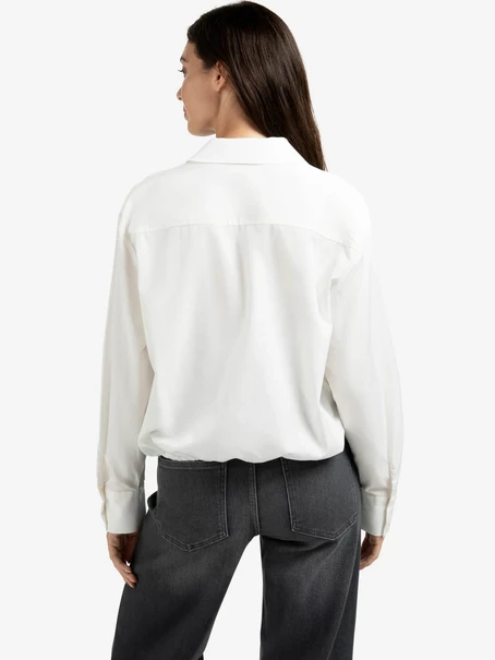 YAYA Layered blouse with knot