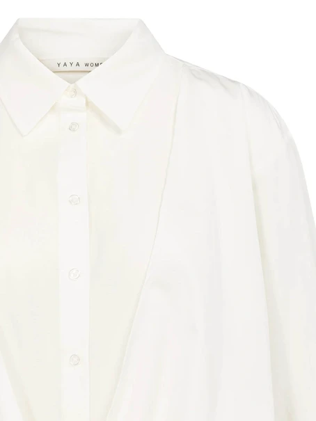 YAYA Layered blouse with knot