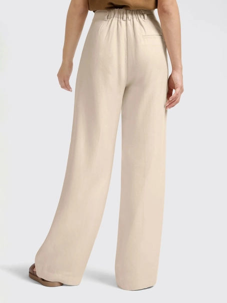 YAYA Linen mix wide leg trouse-L32