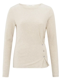 YAYA Long sleeve top with button de