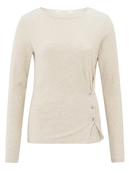 YAYA Long sleeve top with button de