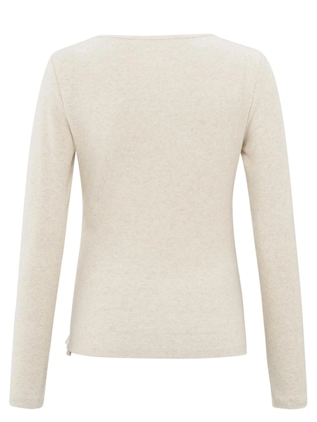YAYA Long sleeve top with button de