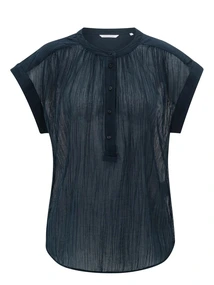 YAYA Luchtige blouse met polokraag