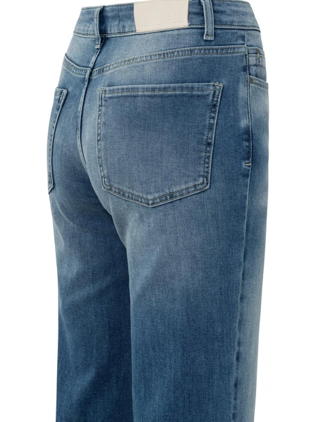 YAYA Mid waist denim w. roll-up
