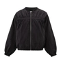 YAYA Nylon cropped bomber jacket wi