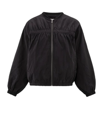 YAYA Nylon cropped bomber jacket wi