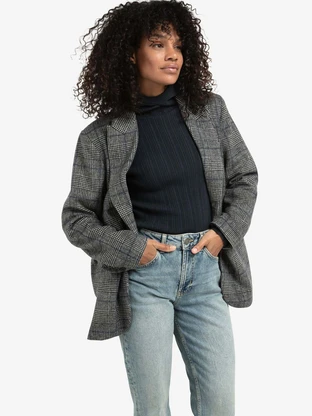 YAYA Oversized checked blazer