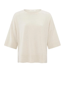 YAYA Oversized fine knitted t-shirt