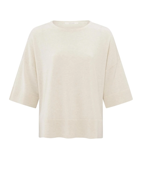 YAYA Oversized fine knitted t-shirt