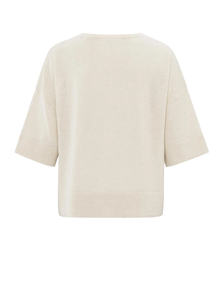 YAYA Oversized fine knitted t-shirt