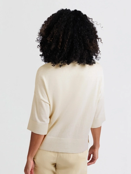 YAYA Oversized fine knitted t-shirt