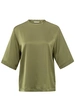 YAYA Oversized satin t-shirt