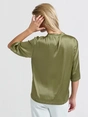YAYA Oversized satin t-shirt
