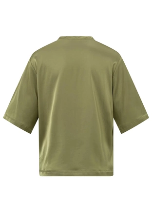 YAYA Oversized satin t-shirt