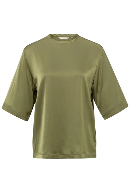 YAYA Oversized satin t-shirt