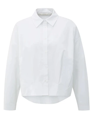 YAYA Poplin blouse with front pleat