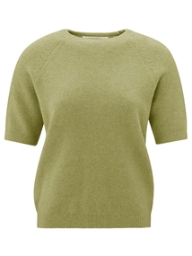 YAYA Raglan short sleeve sweater