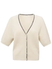 YAYA Rib cardigan with fun detail a