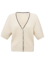 YAYA Rib cardigan with fun detail a