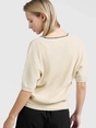 YAYA Rib cardigan with fun detail a