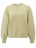 YAYA Rib mixed sweater ls
