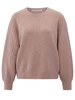 YAYA Rib mixed sweater ls