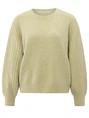 YAYA Rib mixed sweater ls
