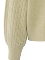 YAYA Rib mixed sweater ls