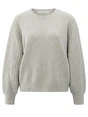 YAYA Rib mixed sweater ls