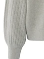 YAYA Rib mixed sweater ls