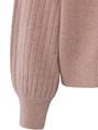 YAYA Rib mixed sweater ls