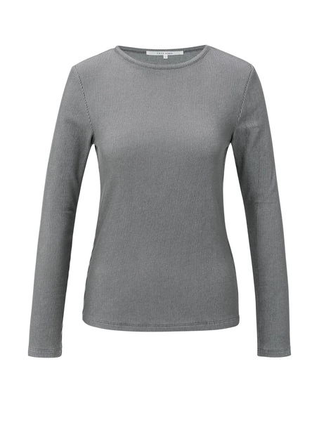 YAYA Ribbed long sleeve top