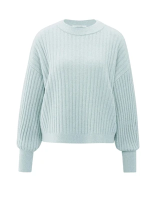 YAYA Ribbed sweater with round neck