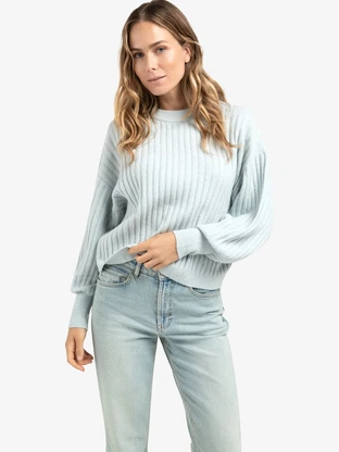 YAYA Ribbed sweater with round neck