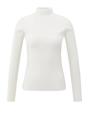 YAYA Ribbed top with turtleneck