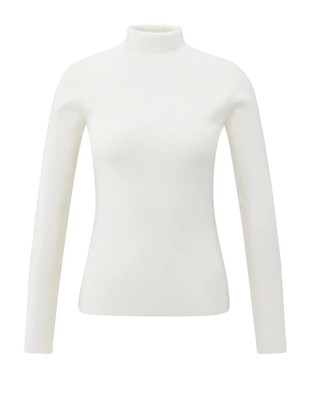 YAYA Ribbed top with turtleneck